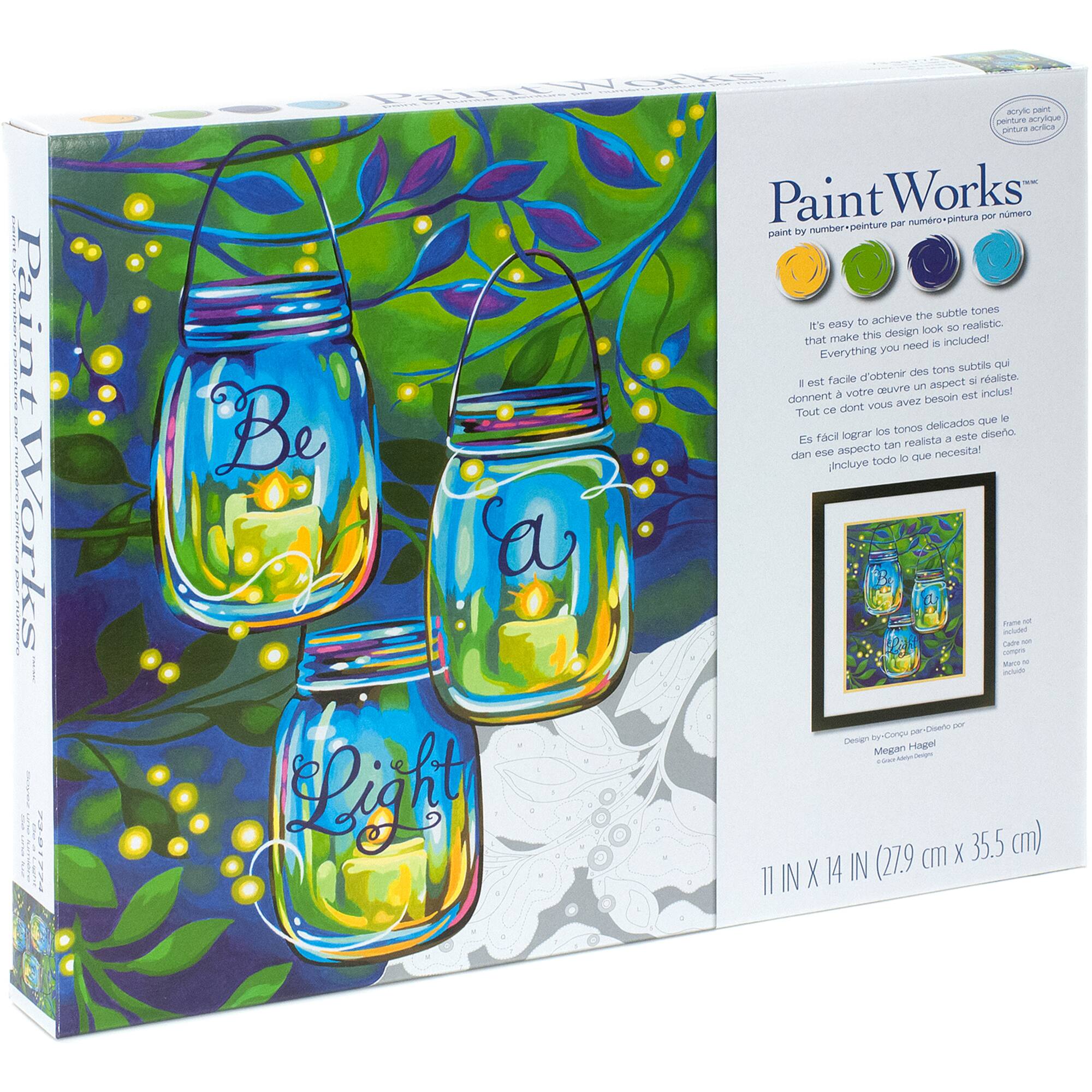Dimensions® PaintWorks™ Paint-by-Number Kit, Be a Light